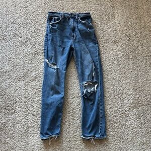 Abercrombie Ankle Straight High Rise Jeans